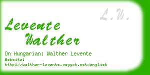 levente walther business card